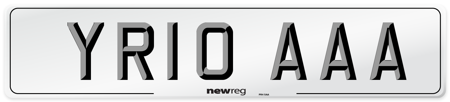 YR10 AAA Number Plate from New Reg